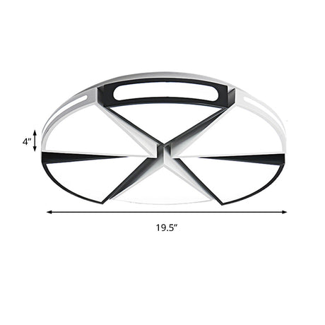 Minimalist Acrylic Triangle Flush Light With Warm/White Led