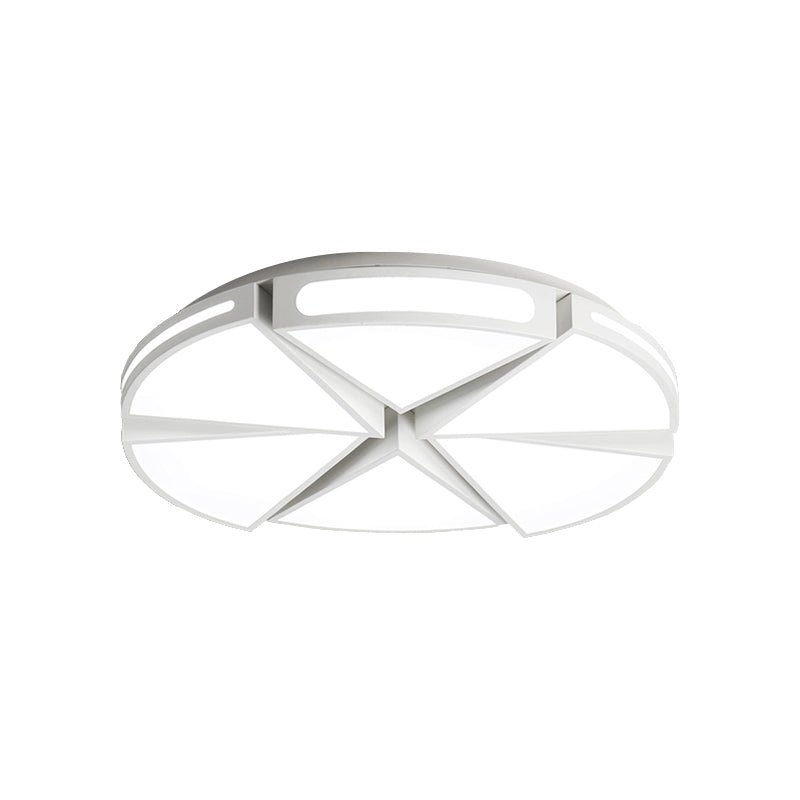 Minimalist Acrylic Triangle Flush Light With Warm/White Led White / 16’