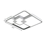 Nordic Style Acrylic Led Ceiling Light - Warm/White Lighting 18/23.5 Width
