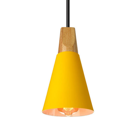 Conical Shade Metal Pendant Light - Contemporary Kitchen Hanging Fixture (5.5’/8.5’/10’ W