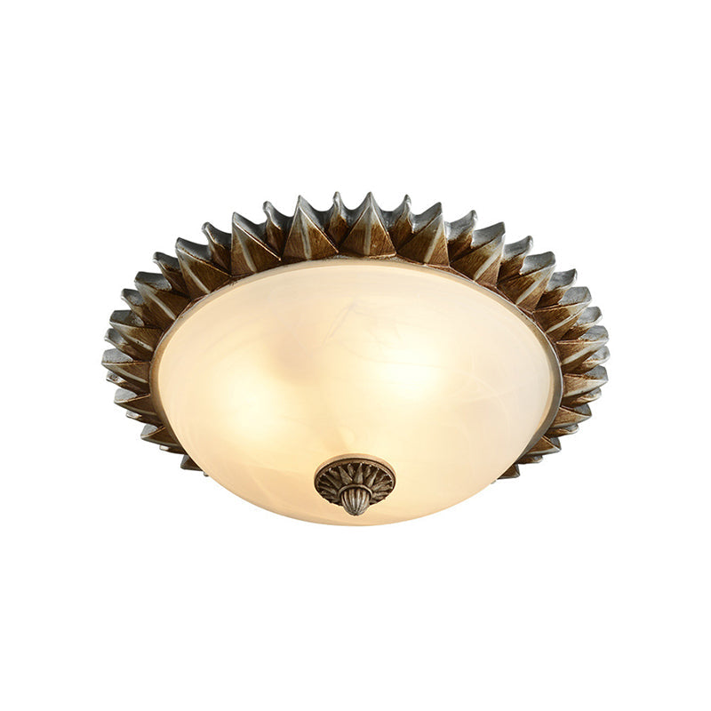 Vintage Black Sunburst Ceiling Light With Opal Glass For Living Room - 9’/15’ Wide White / 15’