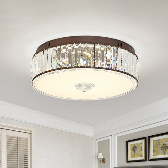Contemporary Clear Crystal Led Flush Mount Ceiling Lamp - 19.5’/23.5’ Wide / 19.5’
