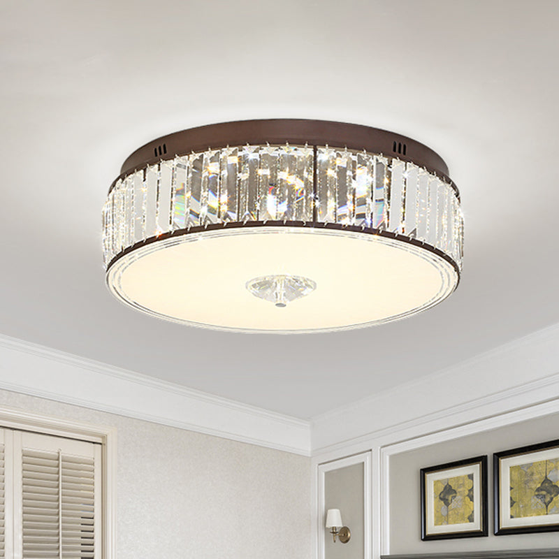Contemporary Clear Crystal Led Flush Mount Ceiling Lamp - 19.5/23.5 Wide / 19.5