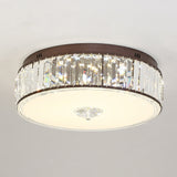 Contemporary Clear Crystal Led Flush Mount Ceiling Lamp - 19.5/23.5 Wide
