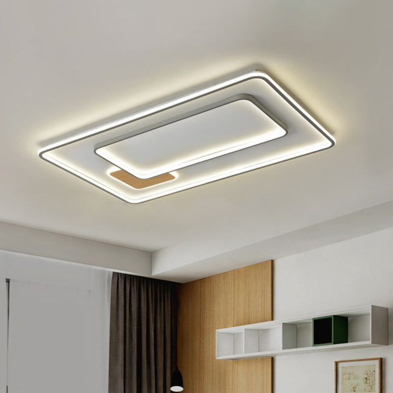Modern Led Ceiling Light With Metal Shade In Warm/White - 16.5’/20.5’/35.5’ Sizes Available