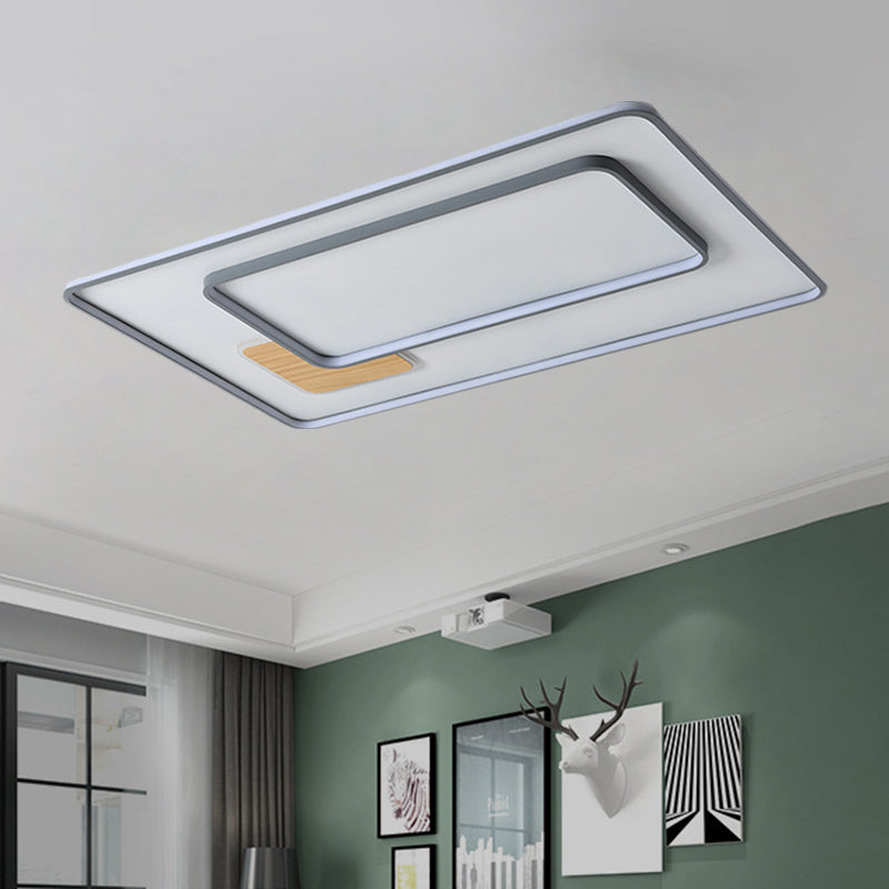 Modern Led Ceiling Light With Metal Shade In Warm/White - 16.5’/20.5’/35.5’ Sizes Available