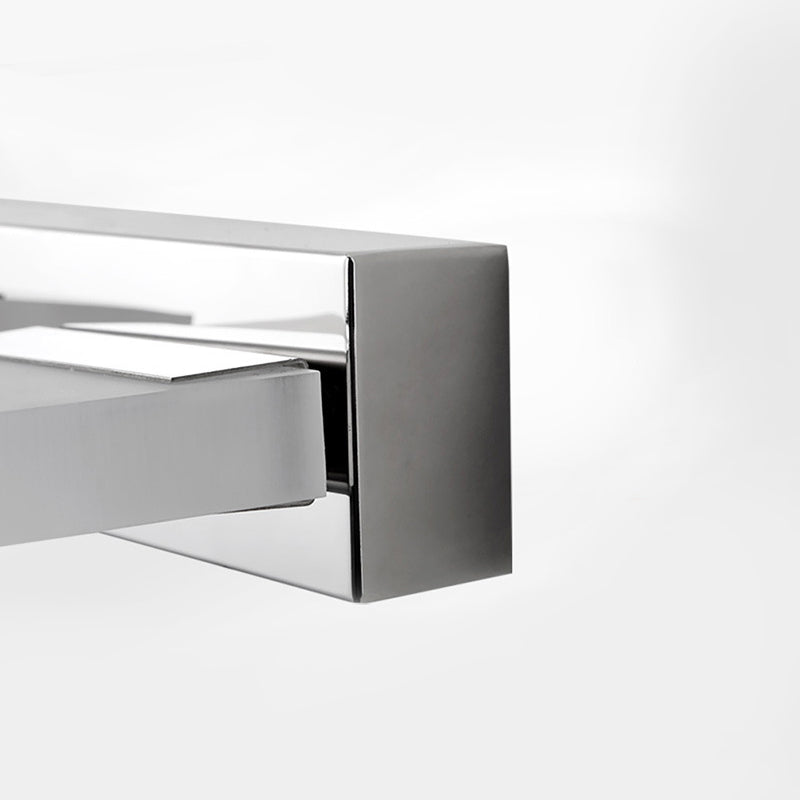 Chrome Wall Sconce With Brick Acrylic Shade For Bathroom Vanity - Choose From 2/3/5 Warm White