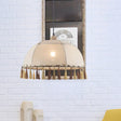 14/18 Wide Vintage Style Fabric Pendulum Light In Flaxen / 14
