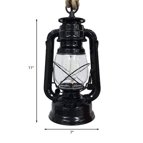 Industrial Pendant Ceiling Light: Black/Bronze/Antique Brass Finish Clear Glass 1 Light Perfect For
