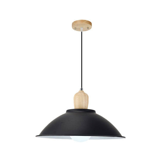 Modern Metal Pendant Light With Black Bowl Shade For Dining Room