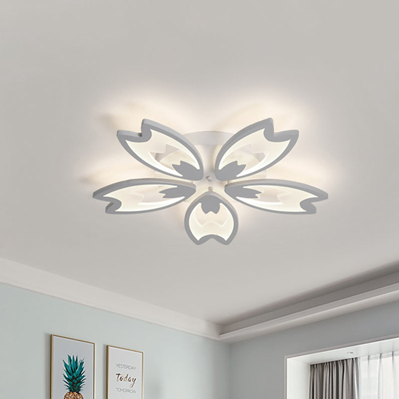 Contemporary Led Ceiling Light With Acrylic Buds - Warm/White/Natural Options 3/5/9 - Head Flush