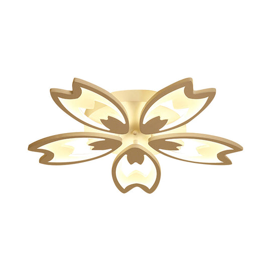 Contemporary Led Ceiling Light With Acrylic Buds - Warm/White/Natural Options 3/5/9 - Head Flush