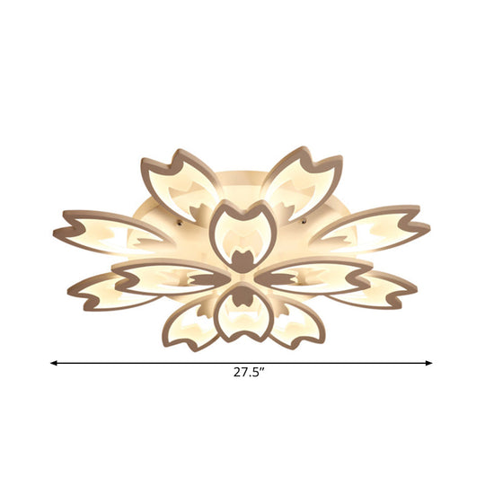 Contemporary Led Ceiling Light With Acrylic Buds - Warm/White/Natural Options 3/5/9 - Head Flush