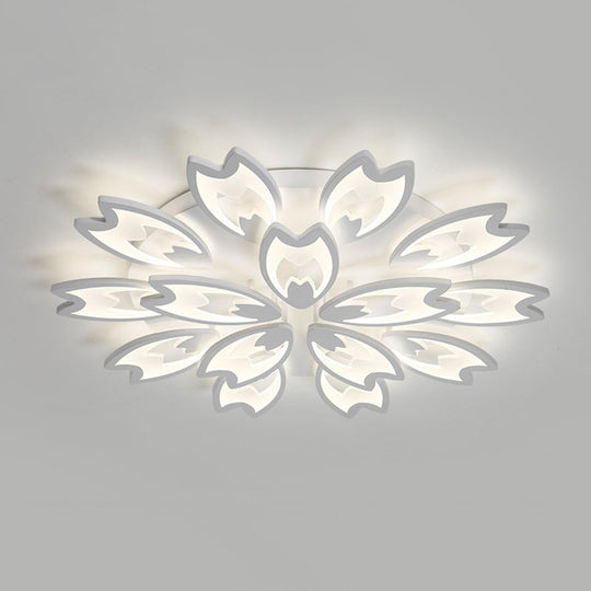 Contemporary Led Ceiling Light With Acrylic Buds - Warm/White/Natural Options 3/5/9 - Head Flush