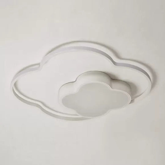 Modern White Flush Mount Nursing Room Cloud Ceiling Light