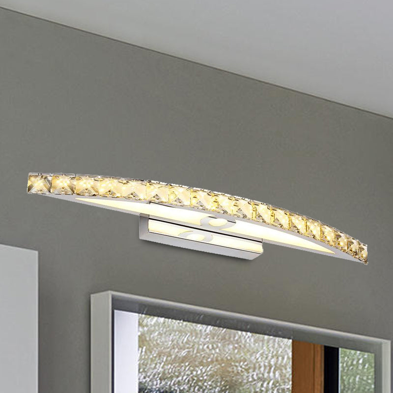 Modern Crystal Bow Wall Sconce In Clear/Champagne 17-27.5 Wide