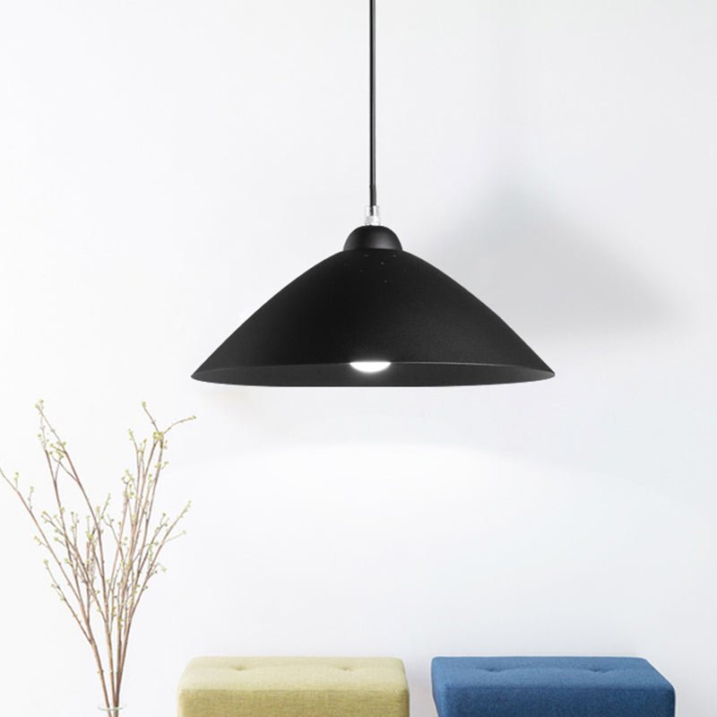 Metallic Conic Pendant Light With Scattered Hole Design - Industrial Style For Balcony Or Ceiling