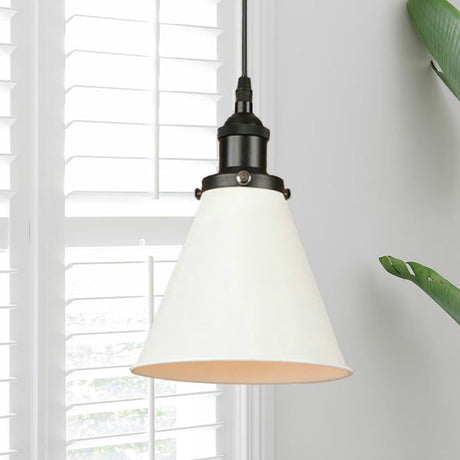 Retro Metal Ceiling Pendant Light With Black/Chrome/Rust Finish - Perfect For Kitchen Black