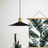 Vintage Industrial 1-Light Pendant With Metallic Black Finish For Bedroom - 8.5/10.5 Width / 10.5