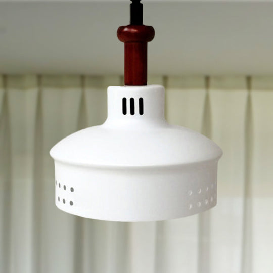 Modern Black Barn Shade Pendant Ceiling Light With Metallic Finish