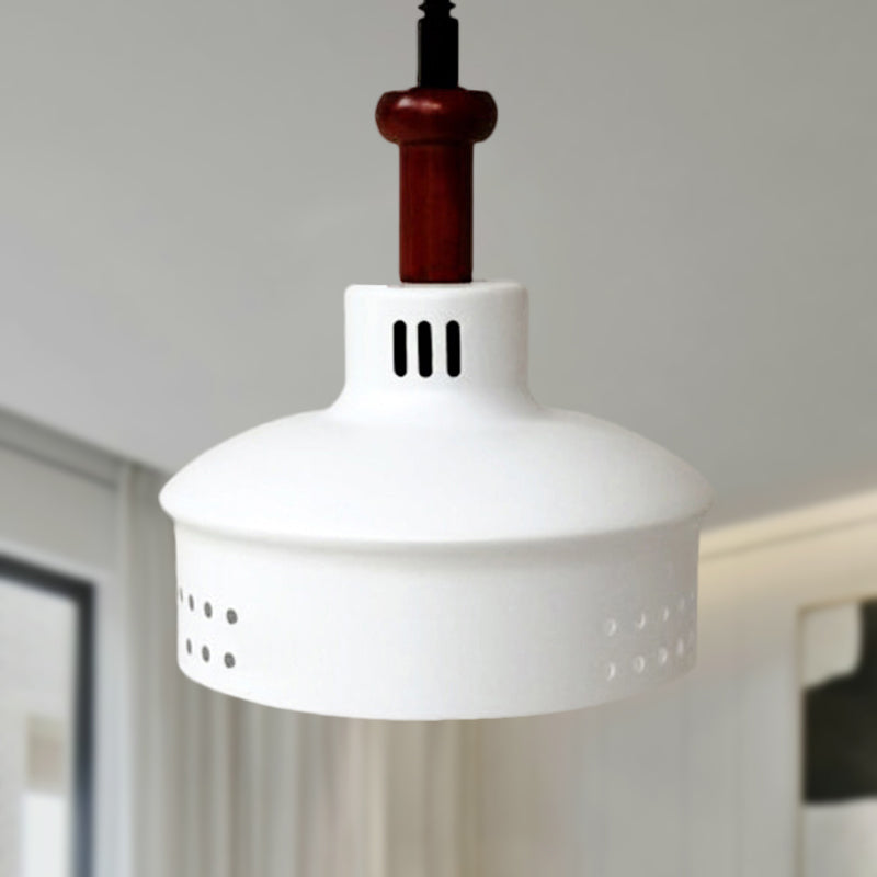 Modern Black Barn Shade Pendant Ceiling Light With Metallic Finish