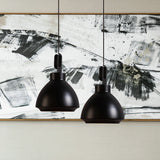 Nordic-Style Ceiling Hanging Lamp: 1-Head Pendant Light In Black/Grey
