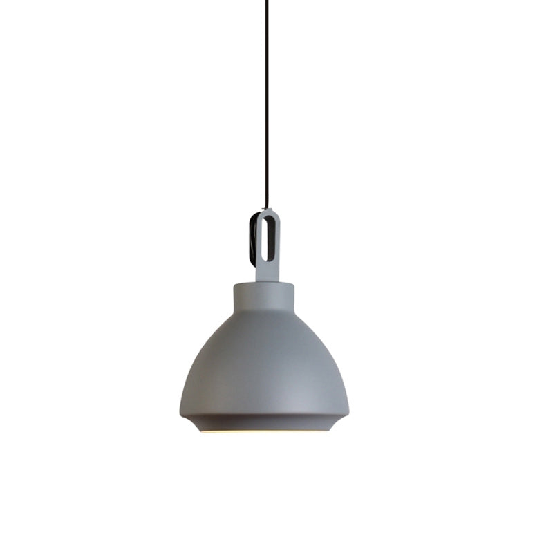 Nordic-Style Ceiling Hanging Lamp: 1-Head Pendant Light In Black/Grey