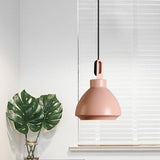 Nordic-Style Ceiling Hanging Lamp: 1-Head Pendant Light In Black/Grey Pink