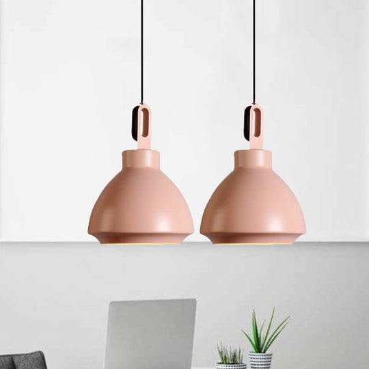 Nordic-Style Ceiling Hanging Lamp: 1-Head Pendant Light In Black/Grey