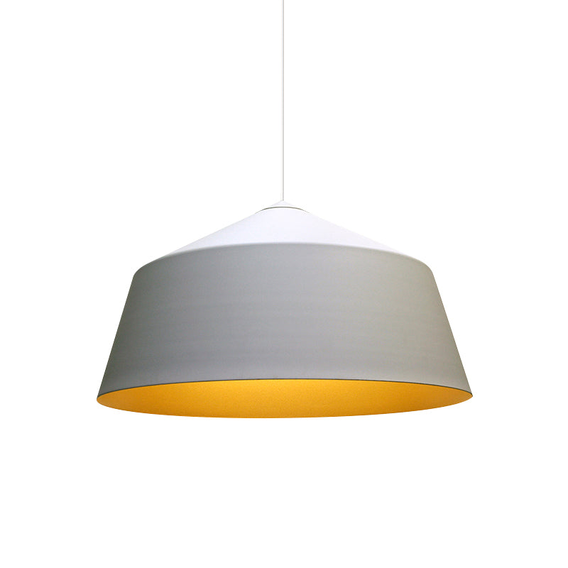 Retro Tapered Shade Pendant Light Metallic Hanging Ceiling (6’/10.5’/12.5’ Width) - Black/White