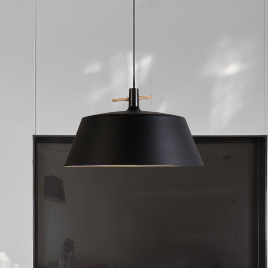Contemporary Metal Pendant Lamp With Shade - Stylish Dining Room Hanging Light Fixture In