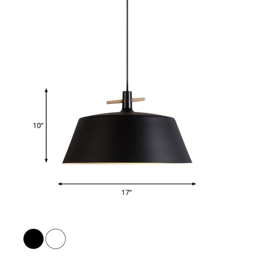 Contemporary Metal Pendant Lamp With Shade - Stylish Dining Room Hanging Light Fixture In
