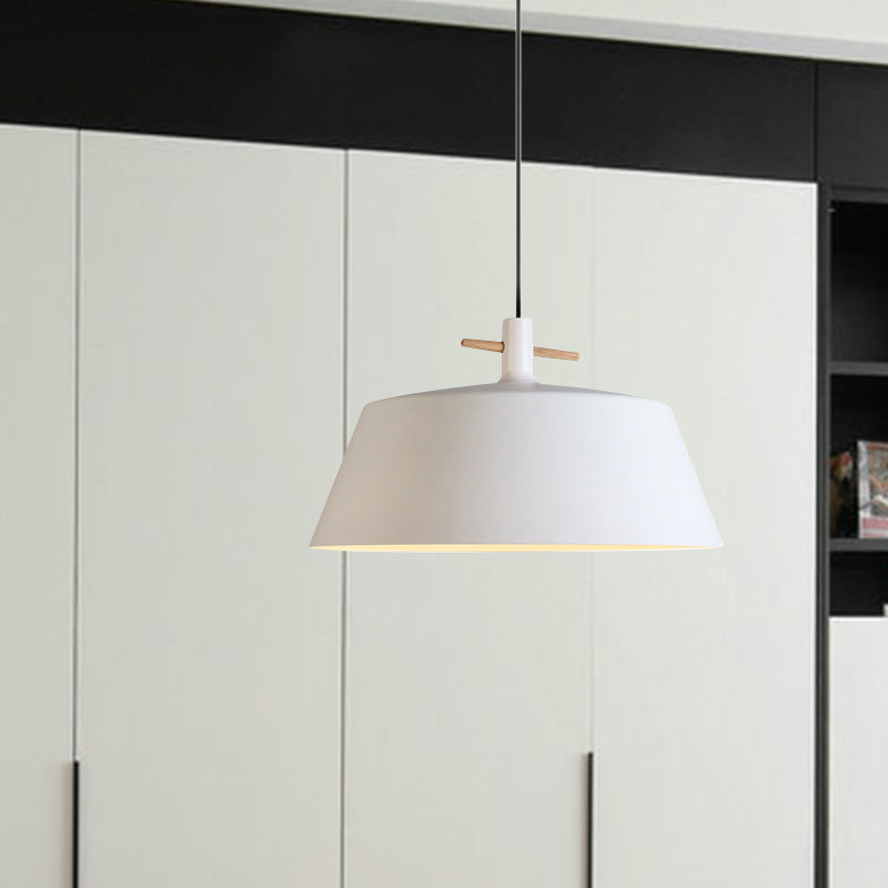 Contemporary Metal Pendant Lamp With Shade - Stylish Dining Room Hanging Light Fixture In