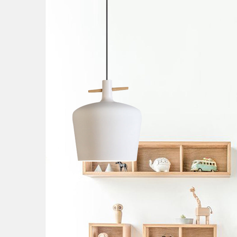 Contemporary Metal Pendant Lamp With Shade - Stylish Dining Room Hanging Light Fixture In