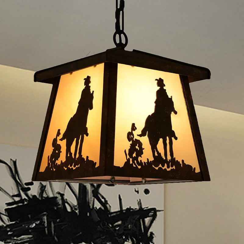 Height Adjustable Industrial Tapered Metal Pendant Light With Chain - 1 Suspension Lighting