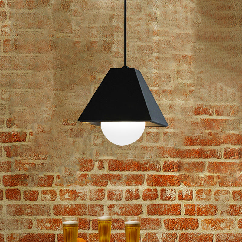 Modern Pyramid Pendant Light In Black/White - Perfect For Table Lighting