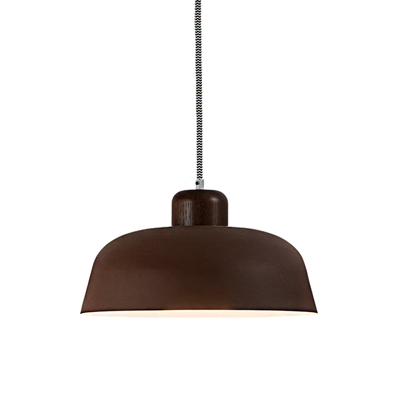 Vintage Style Metallic Pendant Lamp For Dining Table Ceiling With 12’/15’ W Bowl Shade 1 Light