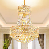 Contemporary Drum Octagon Crystal Ceiling Pendant Chandelier - 3/5 Lights Gold 12/15.5 Wide