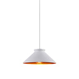 Vintage Style Pendant Light With Metallic Tapered Shade - 1 Bulb Suspension For Dining Room In