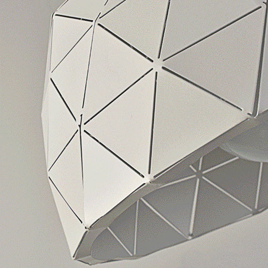 Modern Nordic Dome Ceiling Light In Black/White For Coffee Shop - 12/14 W 1-Light