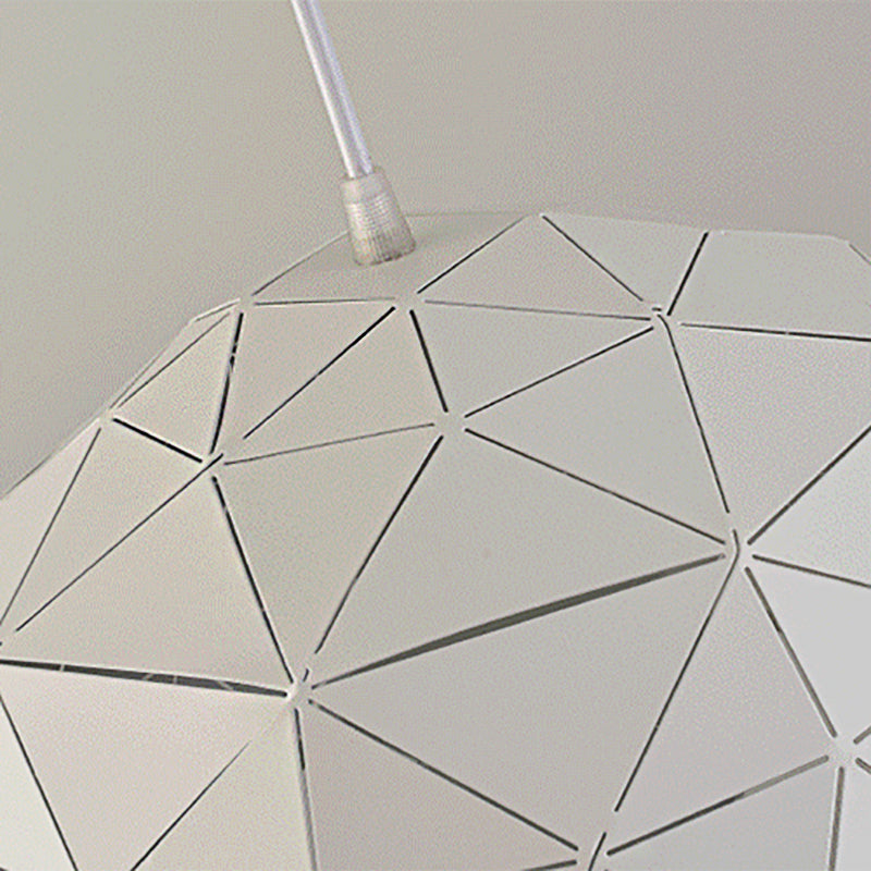 Nordic Style Domed Ceiling Light Fixture - 12’/14’ 1-Light Pendant In Black/White For Coffee Shop