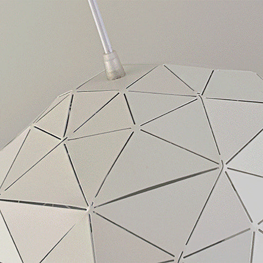 Nordic Style Domed Ceiling Light Fixture - 12’/14’ 1-Light Pendant In Black/White For Coffee Shop