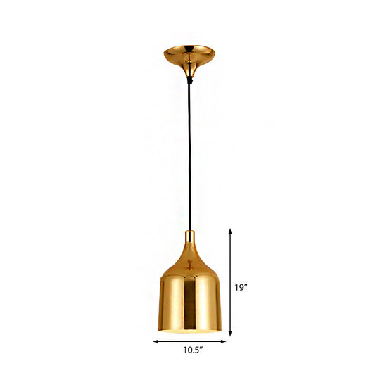 Retro Style Gold Metal Ceiling Pendant Light - 6’ 8’ And 10.5’ Diameter Options