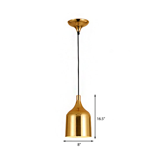 Retro Style Gold Metal Ceiling Pendant Light - 6’ 8’ And 10.5’ Diameter Options