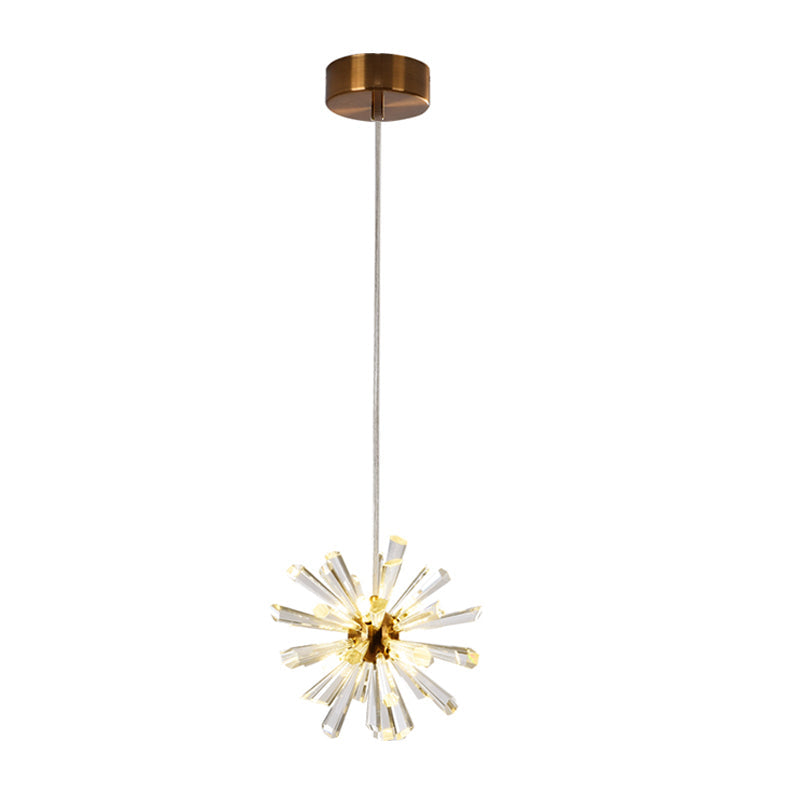 Gold Sputnik Crystal Glass Pendant Lights - 3/6 Modern Heads