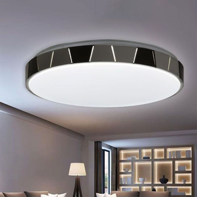 Modern Led Acrylic Circle Ceiling Lamp - White Flush Mount Light Fixture In Multiple Tones
