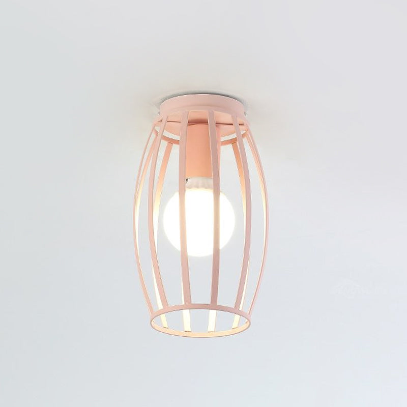 Nordic Metal Ceiling Mount Lamp | Oval Flush Light 1 Corridor Lighting -