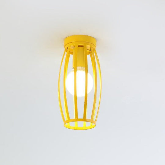 Nordic Metal Ceiling Mount Lamp | Oval Flush Light 1 Corridor Lighting -