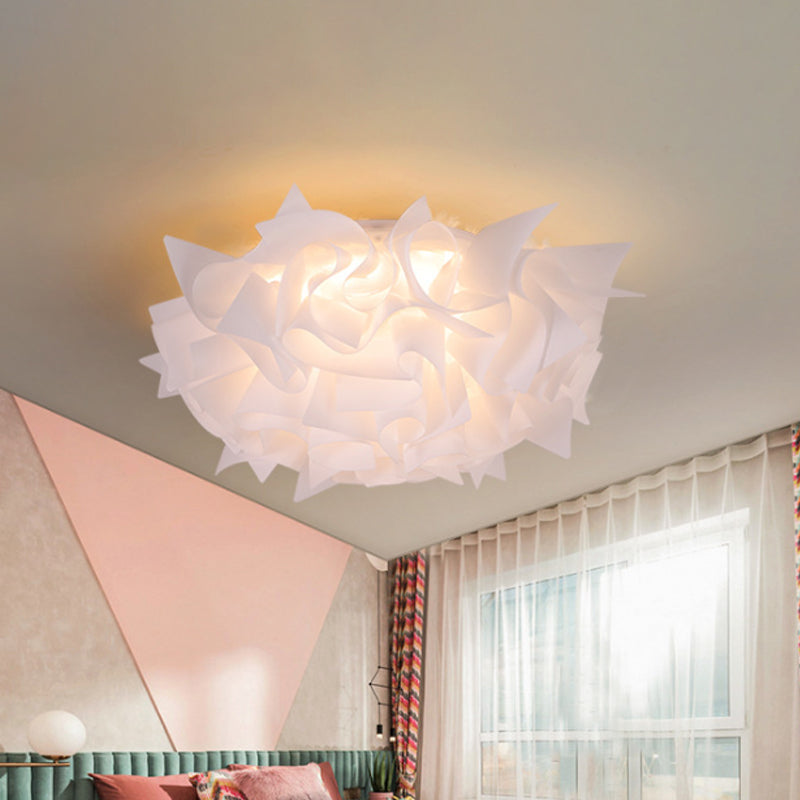 Contemporary Acrylic Flush Ceiling Lamp With Led Light Fixture - Blue/Brown/Orange