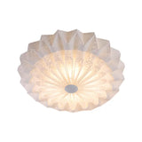 Modern White Acrylic Flush Mount Led Light With Dome Shade - 21/26 Wide